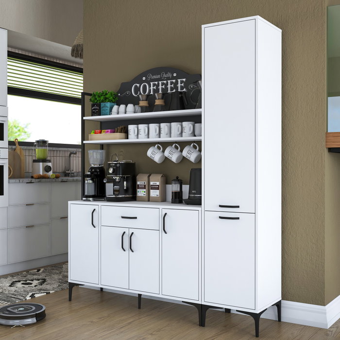 Hanah Home Armario Multiusos Blanco 160x198,6x40 cm